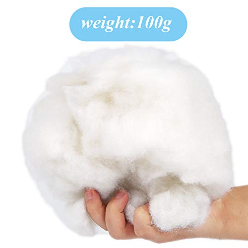 Image of BUTUZE 3.5oz Premium Polyester Fiber Fill, High Resilience Fiberfill Stuffing for Craft, Crochet Animals, Crochet Stuffing, Cotton Stuffing, Recyclable
