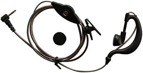 Haito1 pin 2.5mm Black Aluminum Foil Earpiece Earphone Headset Heavy Duty Shoulder Remote Speaker Mic Microphone PTT for Motorola Talkabout Cobra Walkie Talkie Two Way Radio by Xunbin