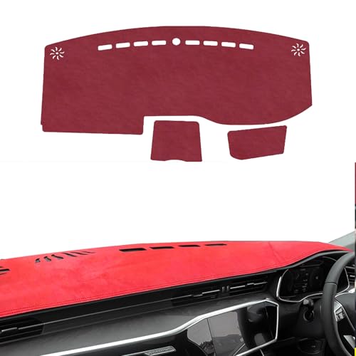 スエード ダッシュボードマット ホンダ ステップワゴン Stepwgn G4 2009年10月~2015年3月 ダッシュボードカバー 日焼け防止 車種専用設計 滑り止め付き サンシェード 夏 車内温度軽減 劣化防止 (Red)