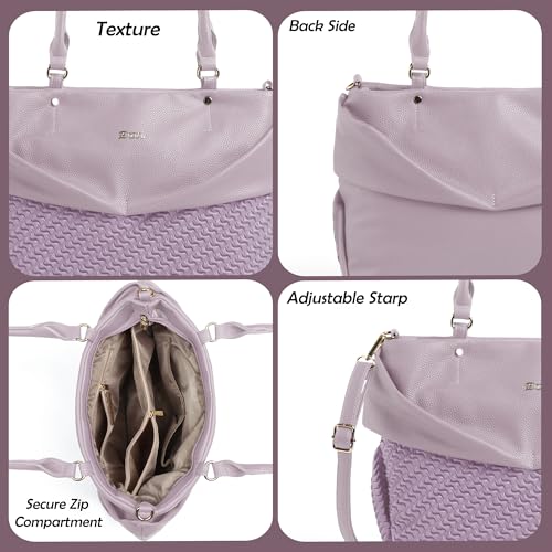 Image of EXOTIC Virelle Textured Dual Panel Handbag for Women | Spacious Multi-Compartment Carryall | Shoulder Carry with Adjustable Sling Strap | Premium PU Leather Purse