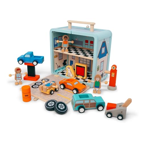 Auto Garage Suitcase Playset by Jack Rabbit Creations- 16
