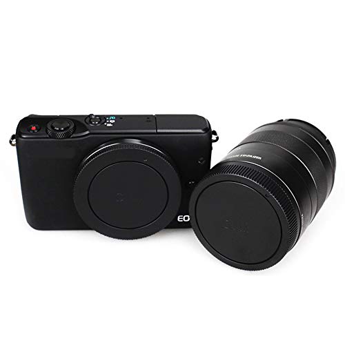 Image of JJC 2-Pack EF-M Mount Body Cap & Rear Lens Cover for Canon EOS M50 M6 M200 | for Canon EOS M50 Mark II M5 M6 Mark II M100 M10 M3 M2 M and More Canon EF-M Mount Mirrorless Camera and Lens
