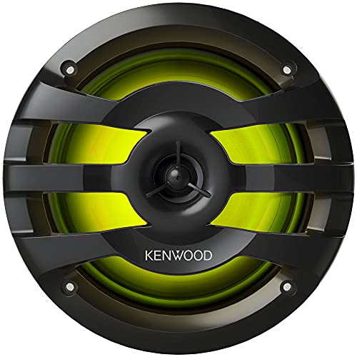 Image of Kenwood KFC-1673MRBL 6-3 /4 inch Marine /Car Speakers Black w /RGB