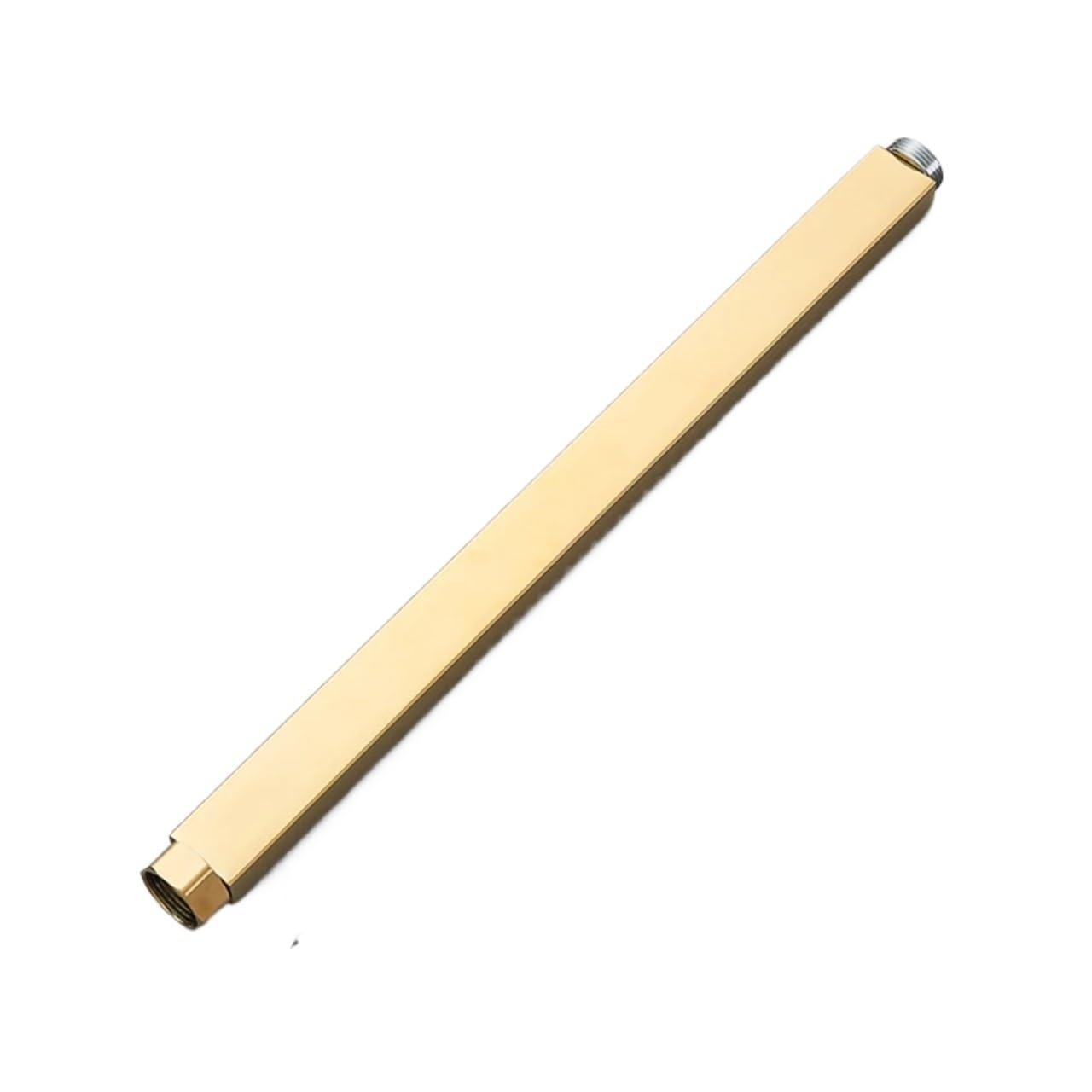 WOMELF 40CM Square Extension Tube for Shower Faucet Extra Extend Tube Black White Color Universal Interface Extend Tubes (Size : Brushed Gold-40)