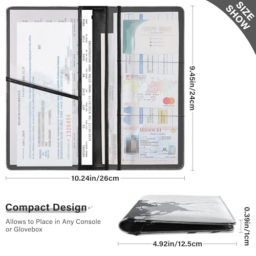 Organizador de documentos de cuero miniatura 3