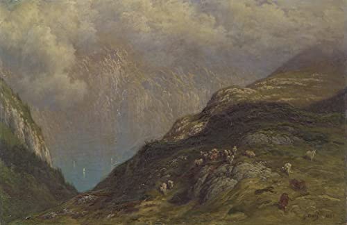 Tableau toile paysage montagneux Gustave Doré esprit poétique unique
