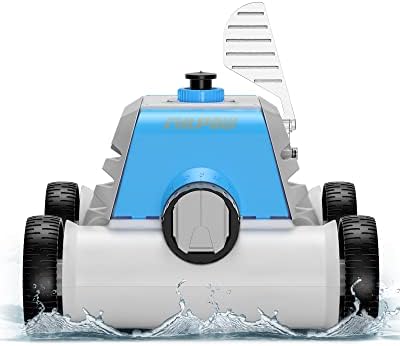 (2023 New) FIILPOW Cordless Robotic Pool Cleaner, Automatic Pool Vacuum with Dual-Suction, Auto-Docking, 90 Mins Runtime, Lightweight, Rechargeable, IPX8 Waterproof, for Pools Up to 800 Sq.ft, Blue