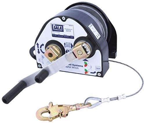 3M DBI-SALA Advanced 8518565 Confined Space Component, Power Drive Winch With 60' 3/16" Stainless Steel Wire Rope, Swivel Snap Hook, Mounting Bracket -  8518558