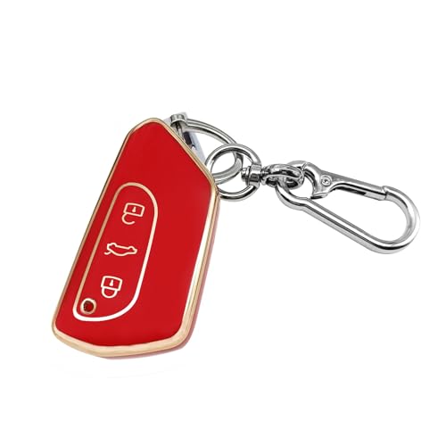 Icyhaws Car Key Cover with Keychain, Soft TPU Full Protection