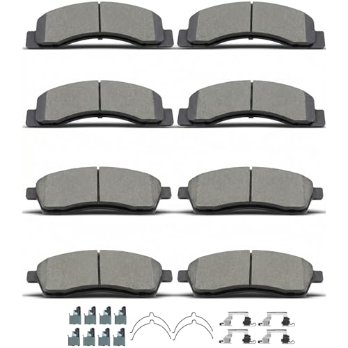 Safety Recall 20S52 - Brake Pedal Bracket Fracture - 2020 Ford Mustang 8 D757 D824 8pcs Ceramic Front Rear Brake Pads Sets With Clips Fit For 2000-2005 Excursion,For 1999-2004 Ford F-250 Super Duty,For 1999-2004 Ford F-350 Super Duty