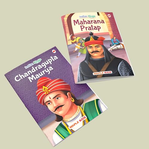 Image of Story Books for Kids - Indian Kings (Set of 5 Books) - Chandragupta Maurya, Krishnadeva Raya, Ashoka, Rana Pratap, Shivaji - Biographies for Children - Age 6 +