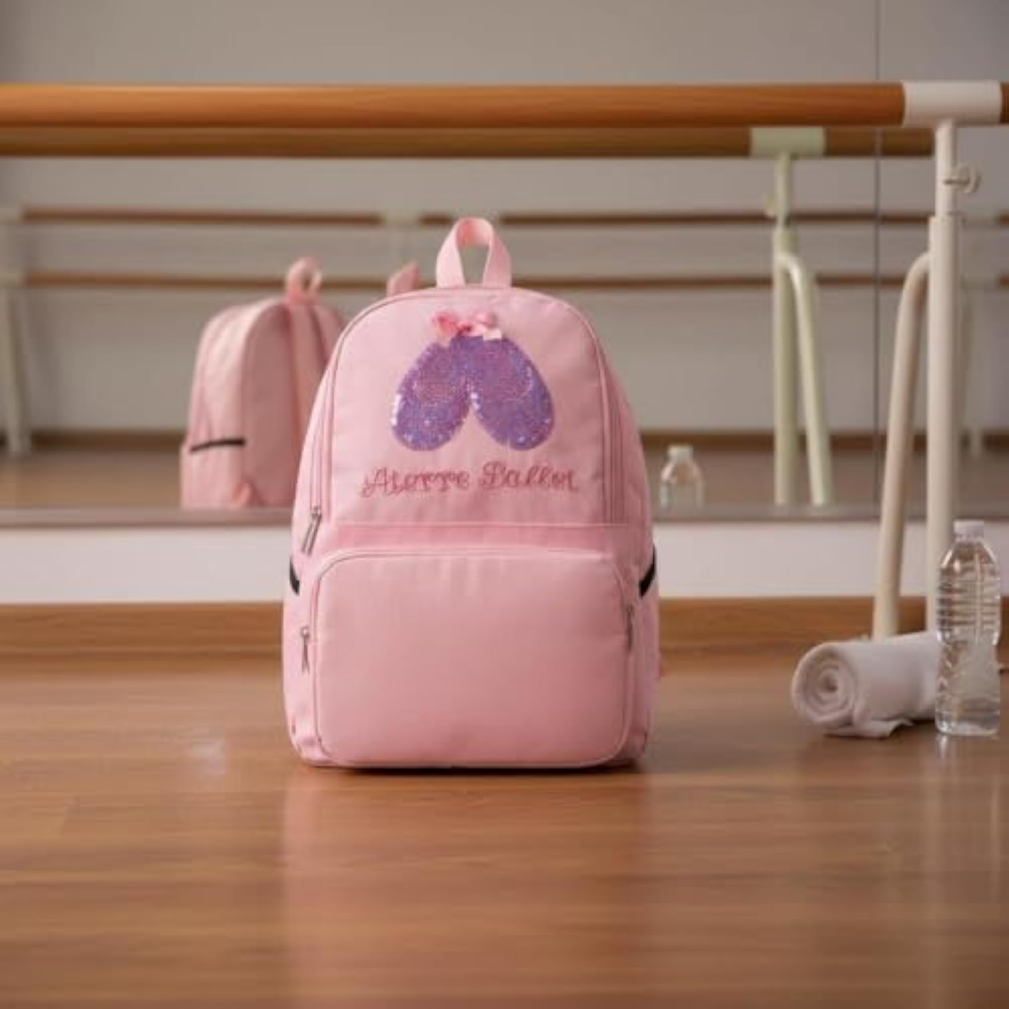 Personalized Girls Dance Backpack, Lightweight Sequin Design