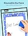 SUNEE 30 Packs Oversized Reusable Dry Erase Pocket Sleeves with 2 Rings, Black 10x14 Ticket Holders, Clear Plastic Sheet Protectors, Teacher School Classroom Supplies