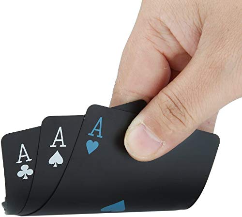 Poker-Karten, wasserdicht.Schwarzes Design, Professionelle Poker-Karten aus Kunststoff in Aluminiumgehäuse.Top-Qualität., 2 pcs – Bild 6
