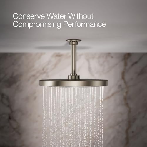 KOHLER 76465-Y-BN Awaken® 10" Rain Shower Head, Single-Function Rainhead, Easy to Clean Surface, 2.5 GPM, Vibrant Brushed Nickel by Kohler - Image 4