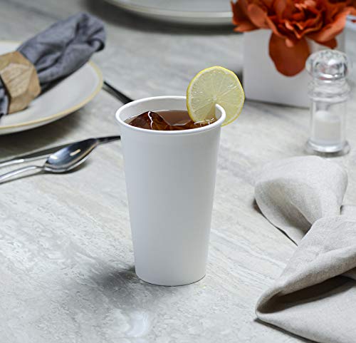 GUSTO 16 oz White Disposable Paper Cups for Hot & Cold Drinks [200 Count] Sturdy, Eco-Friendly Coffee Cups for Home, Office & Events – Formerly Comfy Package by GUSTO - Image 6