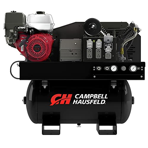 Campbell Hausfeld 30 Gal. 175 PSI Honda GX390 Gas Engine Stationary Compressor and 5000-Watt Generator, 2-in-1 Air Compressor/Generator Combo Unit (GR2200)