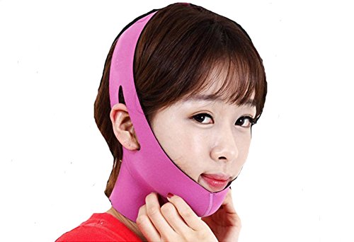 KOLIGHTAnti Wrinkle Face-lift Slimming Cheek Mask Lift V Face Line Slim up Belt Strap (half face-rose)