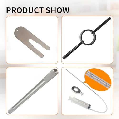 Image of Motorcycle Fork Service Tool Kit 3-in-1, Fork Oil Level Tool, Fork Spring Compressor and Damper Rod Bleed Tool