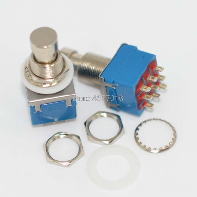 Stomp switch pedal box foot metal 3PDT neuf broches pour montage de circuits audio guitare