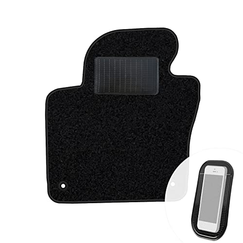 moto-MOLTICO Fahrer Fußmatte Auto Velours Fahrerseite Autoteppiche Schwarz Fahrermatte 1-teilig...