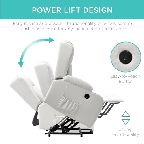 Sillón reclinable eléctrico amplio con masaje y calor miniatura 5