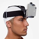 Flexible Phone Head Mount for iPhone, Head Camera First-Person View Video Outdoor Live Shooting Bracket with Phone Clip(4'-7') for iPhone Samsung Smartphones and GoPro Insta360 Sony DJI Action Camera