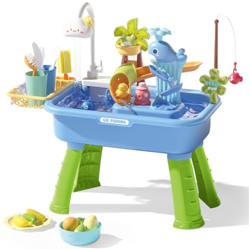 Évier de jeu électrique pour enfants avec table à eau amovible