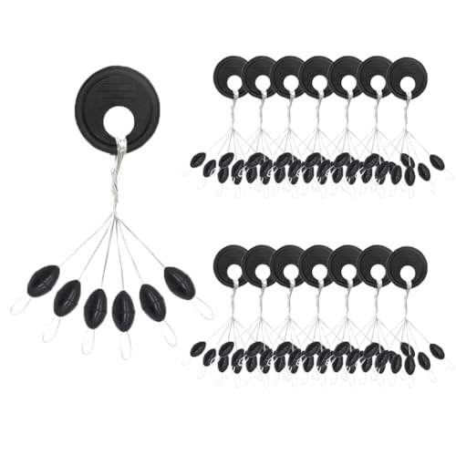 HAIYISHIYE 1200PCS Fishing Bobber Stopper,Bobber Stops for Fishing Line 6 in 1 Float Sinker Stop (Oval, M)