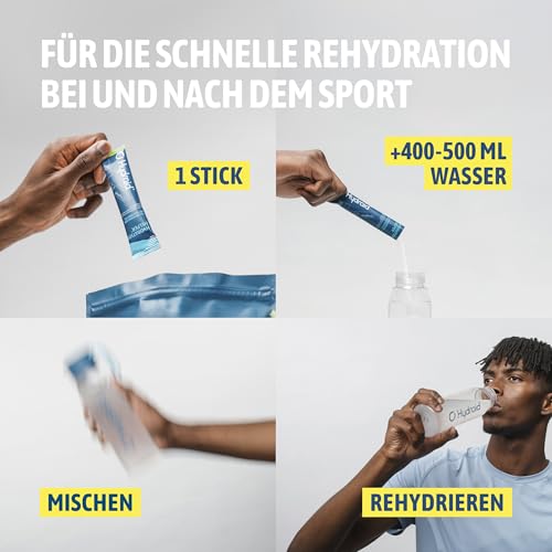 Hydraid Hydration Helper® GREEN APPLE – Elektrolyt Pulver mit 1118mg Elektrolyten zur besseren Wasseraufnahme für Sport & schnelle Erholung – 25 Sticks mit Apfel-Geschmack