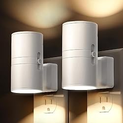 Modern Night Light -- With white shade, the sleek and minimalist design of our LED night lights won’t ruin your home’s motif and overall look. Soft white light imbues a comfortable feeling for the eyes instead of giving off a blinding glare. Dimmable...