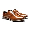 Bruno Marc Men's Lace-Up Leather Shoes, Classic Oxfords Formal Dress Shoes Brogues Derby, Comfortable School Shoes for Boy, Teen in Business, Party and Wedding,Size 9,Brown,Louis_2 #2