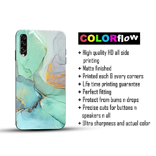 Image of COLORflow Back Cover Compatible with Samsung Galaxy A70 | Beautiful Green Marble | Designer Printed Hard CASE Bumper Back Cover