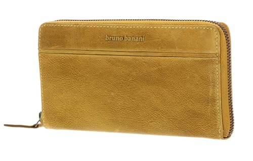 bruno banani Leder Geldbörse Frankfurt Zip Around Wallet Yellow gelb