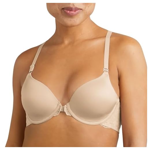 Maidenform Womens One Fab Fit T-shirt Bra, Lightly-lined Underwire Racerback For Bras, Latte Lift, 36B US