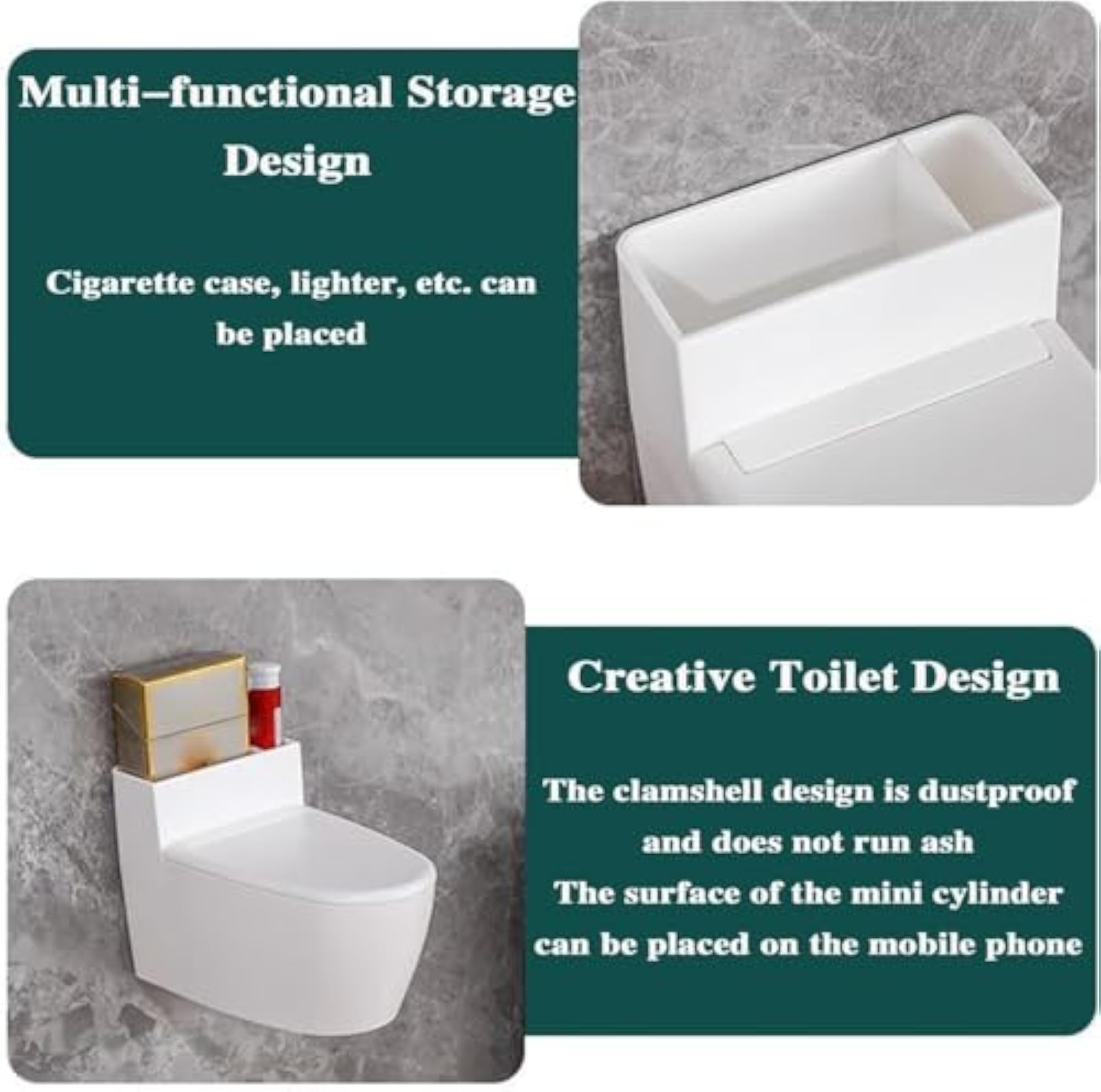 Toilet Shape Wall Mounted Ashtray