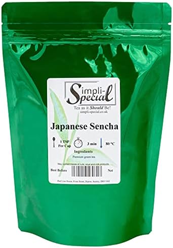 Japanese Sencha Traditional Green Loose Leaf Tea by Simpli-Special for Hot or Iced Tea (20g in Resealable Pouch)