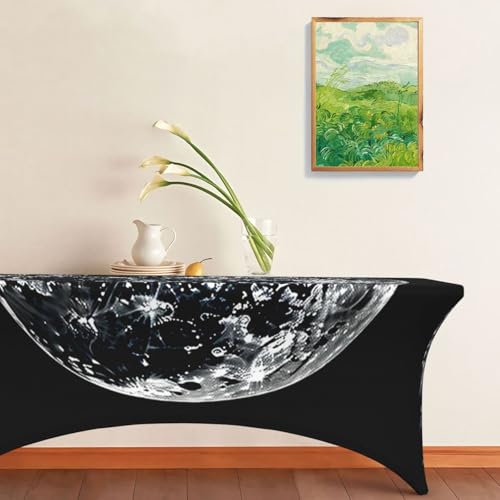 Nappe lune housse extensible 1,8m table rectangulaire banquet - 8