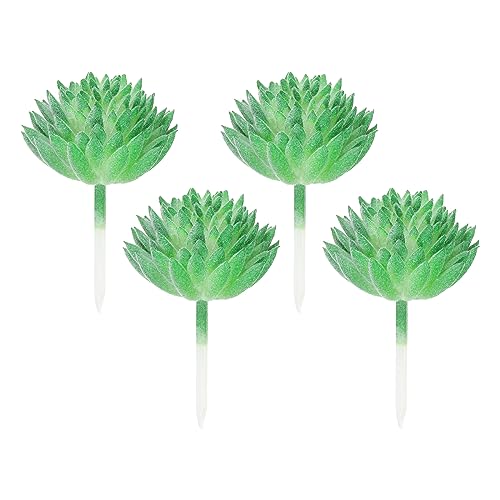 PATIKIL Artificial Succulents Picks, 4 Pack Unpotted Faux Succulent Small Fake Succulent Plants for Home Landscape Decoration Green