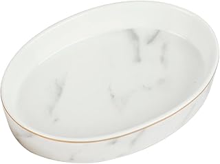 Soap Dish, Ceramic Marble Gold Soap Holder So...,