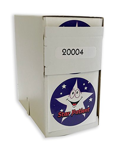 Tabbies Children's Sticker 1-3/4" Circle, 'Star Patient' Purple with A Star, 100 Stickers/Roll, Healthcare (20004)