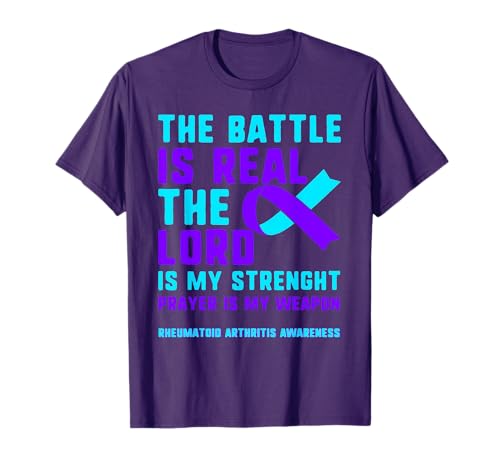 Rheumatoid Arthritis Real Battle Prayer RA Disease Warrior T-Shirt