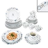 Décor : blanc avec motifs maritimes tels que des étoiles de mer, des coquillages, des bouées de sauvetage, des spirales et des ornements ondulés en bleu et sable | ancre bleue centrale à l'intérieur et au milieu