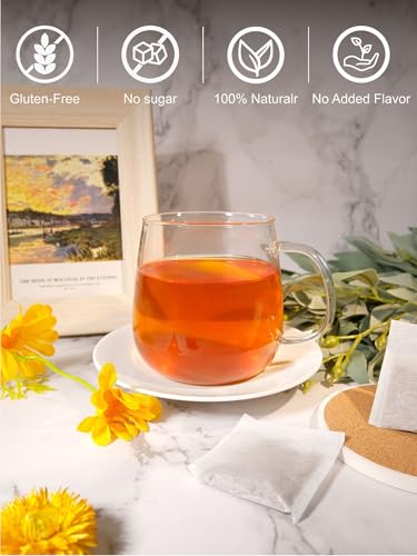 Image of TeeLux Roasted Dandelion Root Tea with Milk Thistle, Caffeine Free, 100 ct | Roasted Dandelion & Milk Thistle Herbal Tea Bags, Smooth & Mellow Taste, Rich Roasted Aroma, Gluten Free, Hot or Iced