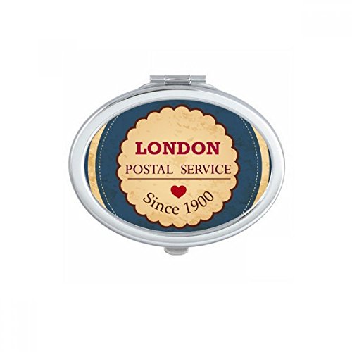 Miroir de maquillage compact Londres oval de poche pour sac à main - 2