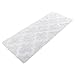 Lavish Home 100% Cotton Trellis Bathroom Mat - 24x60 inches - White