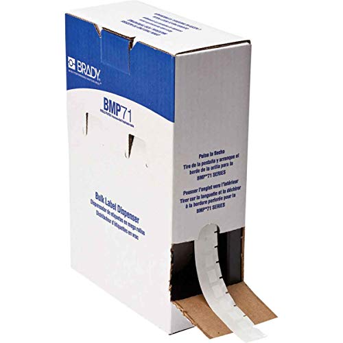 Brady BM71-11-498 Repositionable Vinyl Cloth Bulk BMP71 Labels , White (5,000 Labels per Roll, 1 Roll per Package)