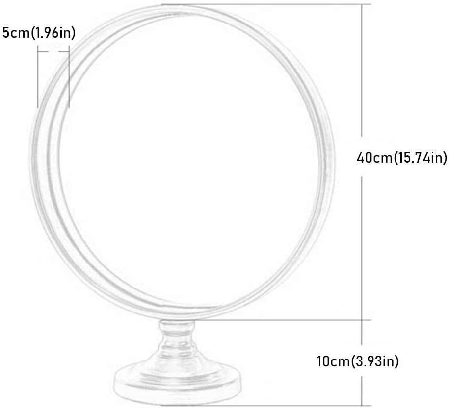 Makeup Mirror with Magnification Nordic Vanity Mirror Desktop Round Simple Modern Princess Vanity Make Up Mirror (Color : D) (Color : D) (D) image 3