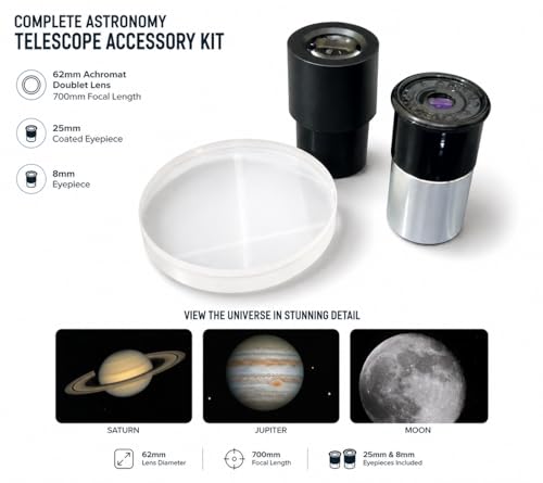 Image of Anand Traders 60mm Telescope Making kit 700mm Focal Length,25mm and 8mm Eyepiece,28x,87x Zoom