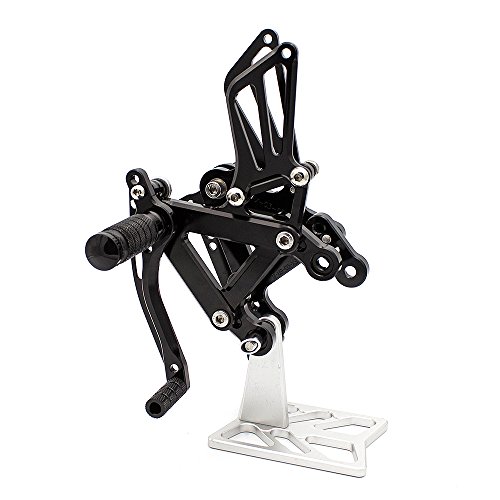 Cnc Zx6R 03-04Motorcycle Adjustable Rearsets Foot Pegs Rear Set Footpeg Brake Shift Pedal Compatible With Ninja 600 Zx6R Zx636 2003 2004 Black #TOP1